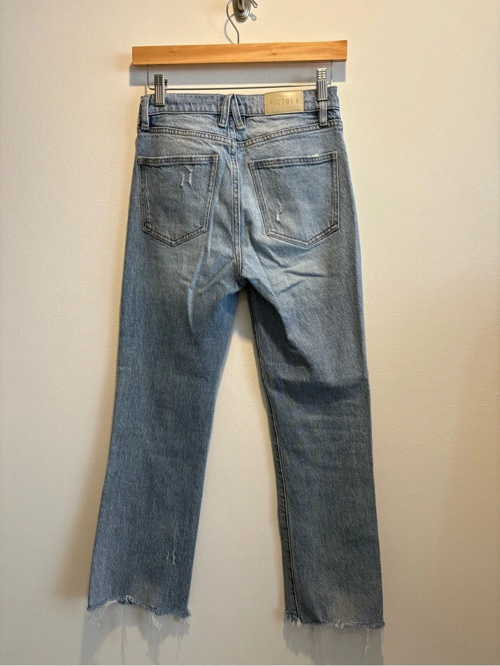Pistola || Ally High Rise Vintage Ankle Boot Jeans in Wayfarer Vintage Blue 24